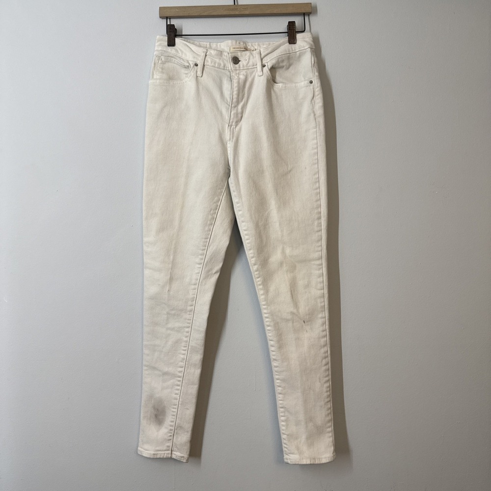 Levi's 721 High Rise Skinny Jeans White Women's 10 Clean Girl Chic Downtown Edge